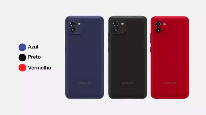 celular Samsung Galaxy A03 cores