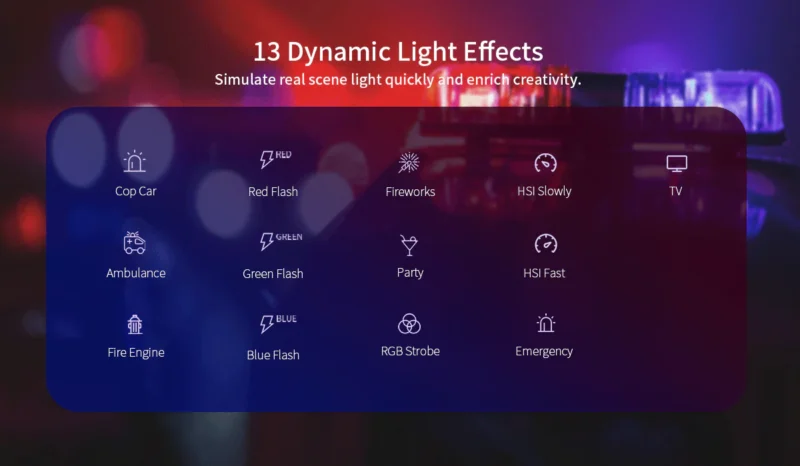 efeitos de luzes led vl49 rgb da Ulanzi
